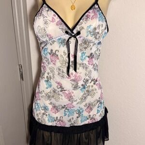 Just love Y2K floral babydoll slip